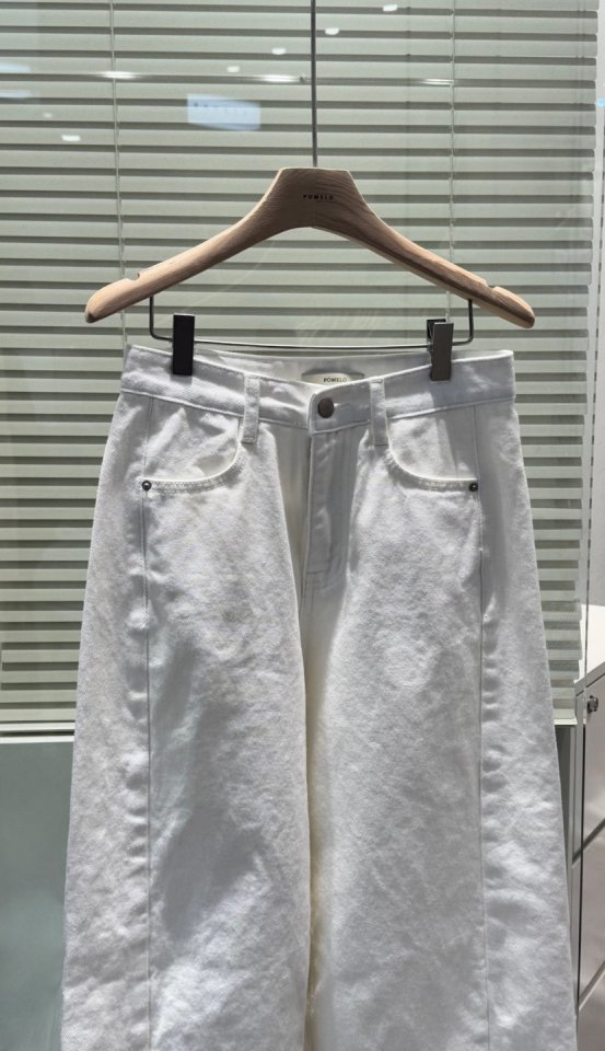 Pomelo - Korean Women Fashion - #pursuepretty - Diagonal Slit Denim Pant - 8