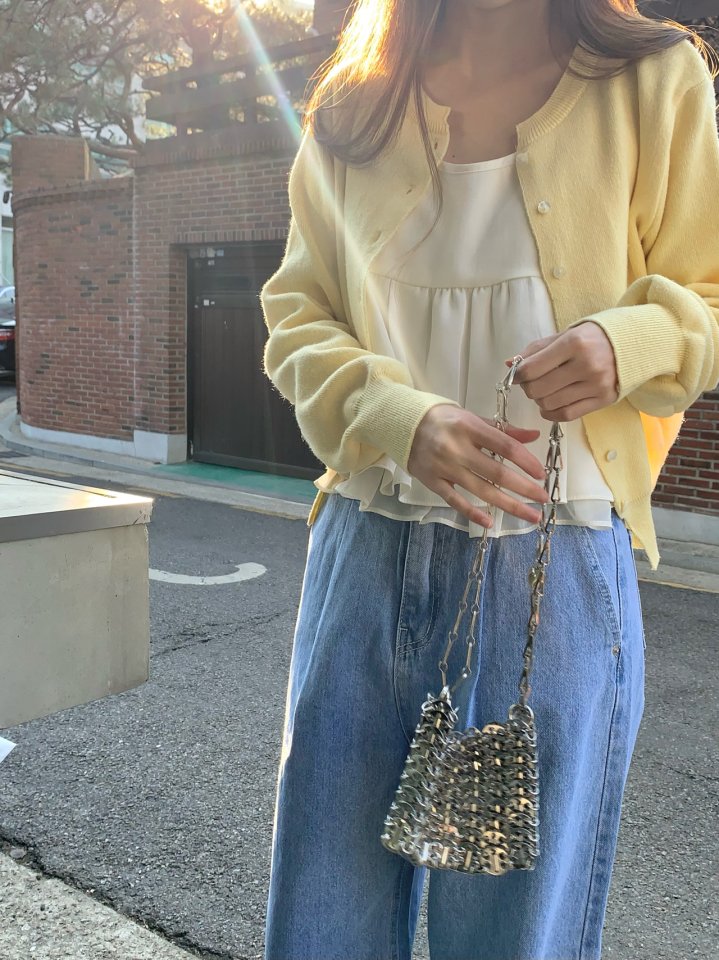 Pomelo - Korean Women Fashion - #restrostyle - Bagle Cardigan - 6