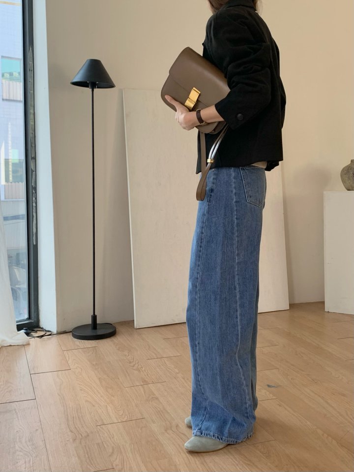 Pomelo - Korean Women Fashion - #restrostyle - Tapered Denim Pants - 2