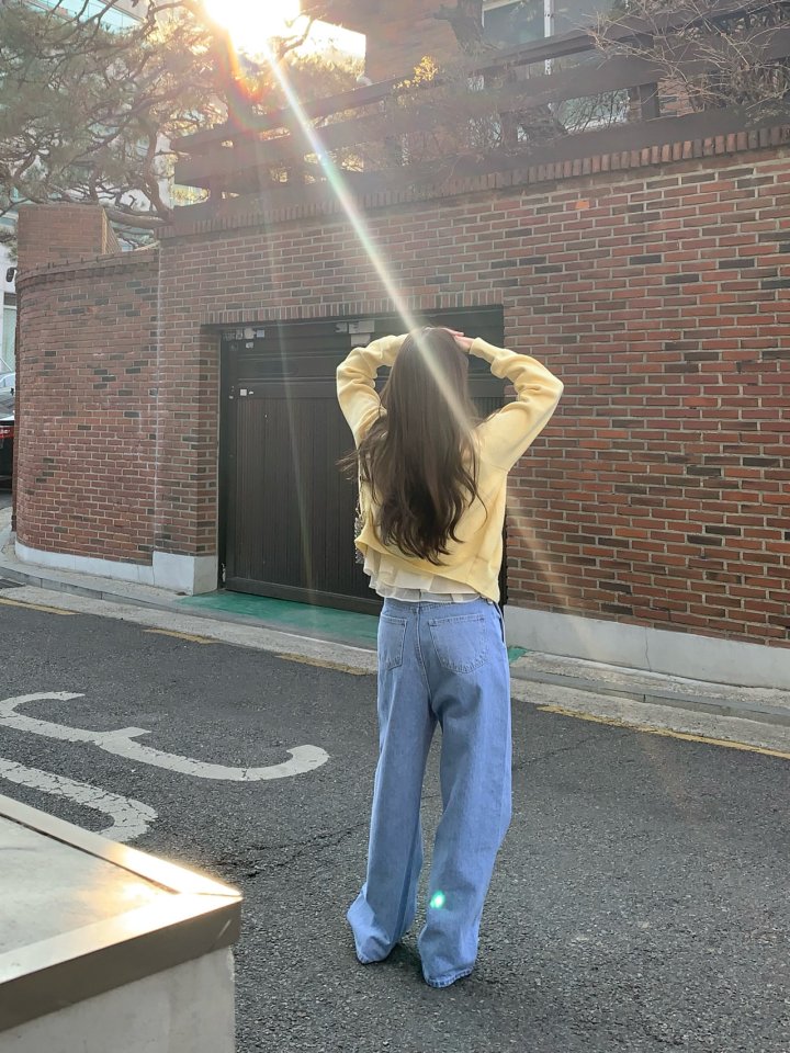 Pomelo - Korean Women Fashion - #romanticstyle - Pintuck Denim Pants - 11