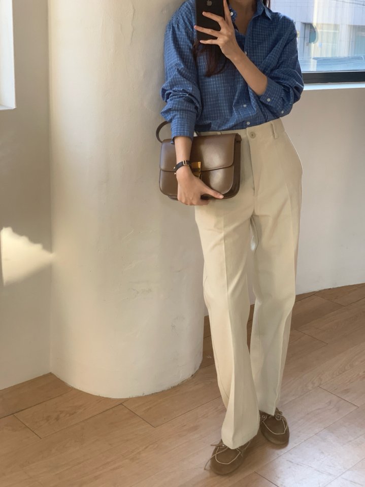 Pomelo - Korean Women Fashion - #romanticstyle - Wale Cotton Pants - 6