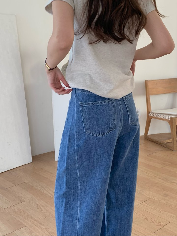 Pomelo - Korean Women Fashion - #thatsdarling - Tapered Denim Pants - 5