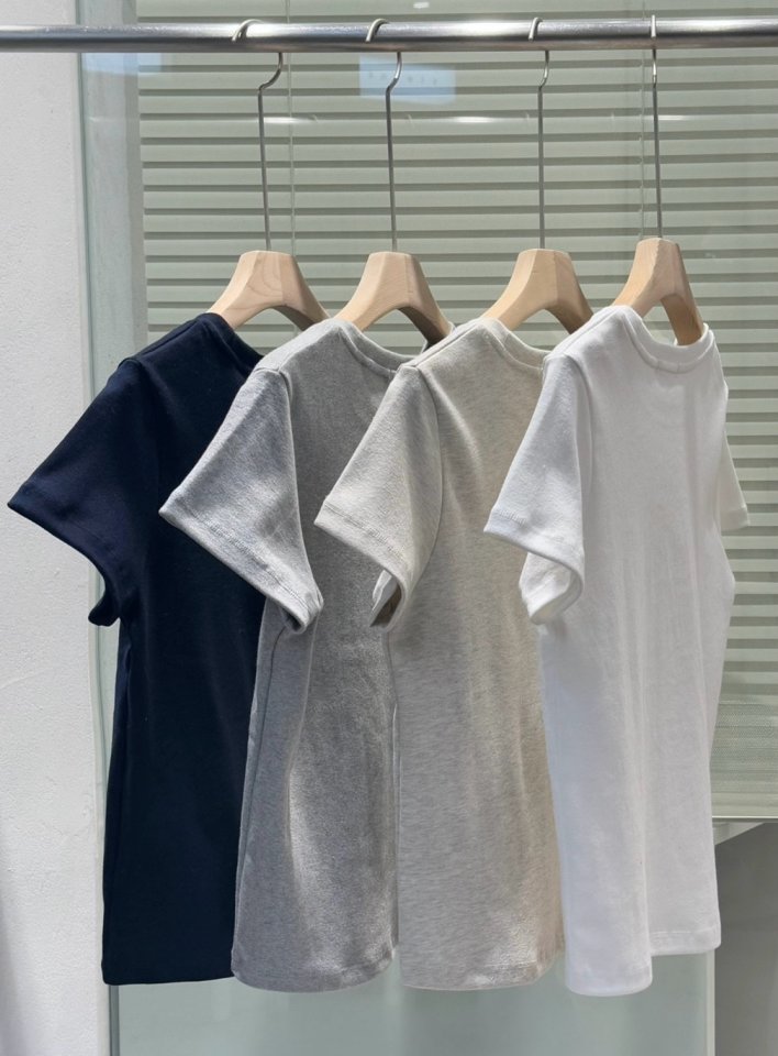 Pomelo - Korean Women Fashion - #vintageinspired - Sander Cotton Tee - 8