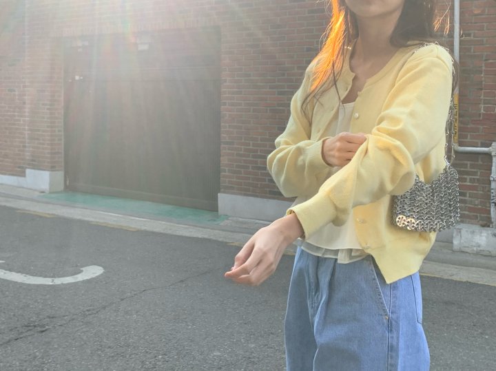 Pomelo - Korean Women Fashion - #vintageinspired - Bagle Cardigan - 3