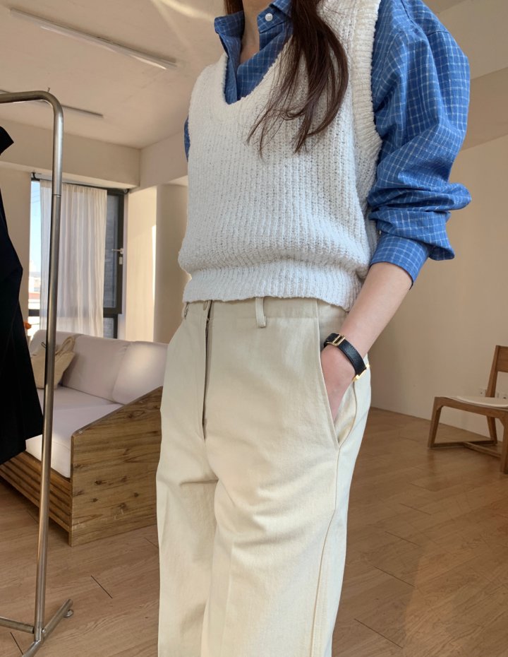Pomelo - Korean Women Fashion - #vintagekidsstyle - Wale Cotton Pants - 3
