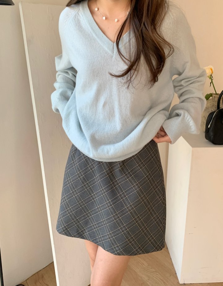 Pomelo - Korean Women Fashion - #vintagekidsstyle - London Check Skirt - 2