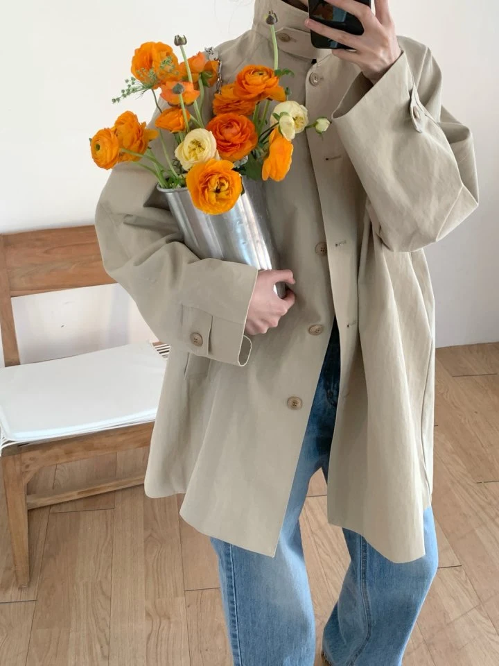 Pomelo - Korean Women Fashion - #womensfashion - Military Half Trench Coat