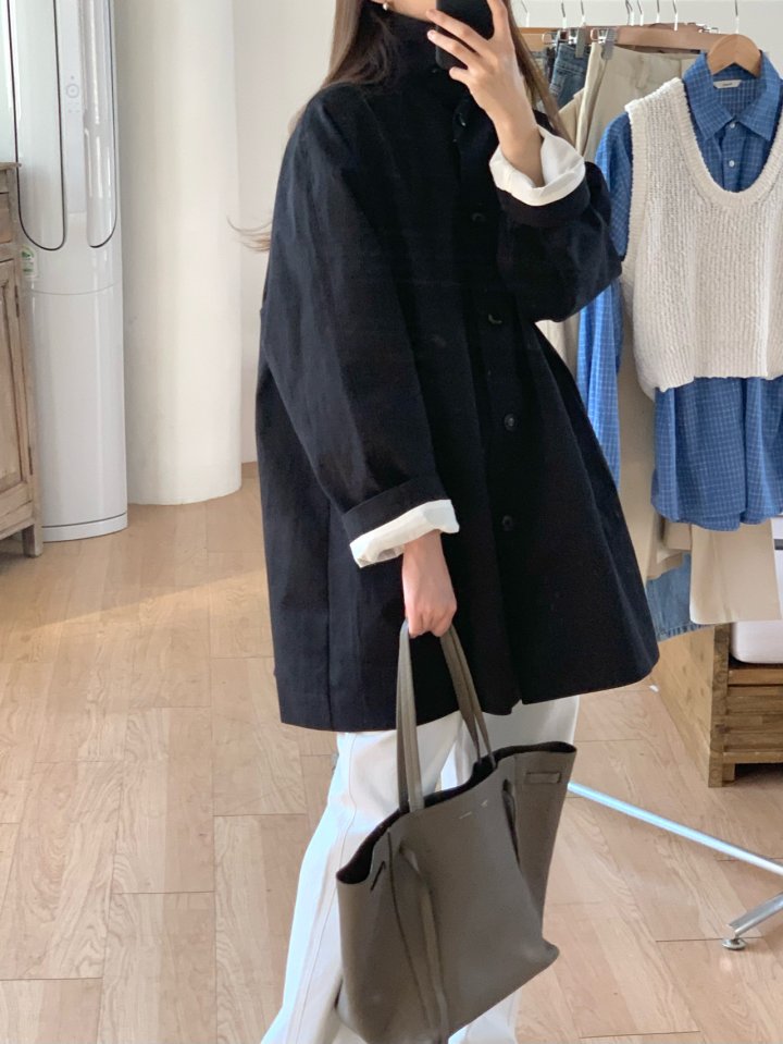 Pomelo - Korean Women Fashion - #womensfashion - Military Half Trench Coat - 2