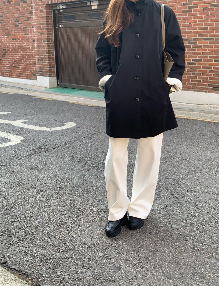 Pomelo - Korean Women Fashion - #momslook - Military Half Trench Coat - 4