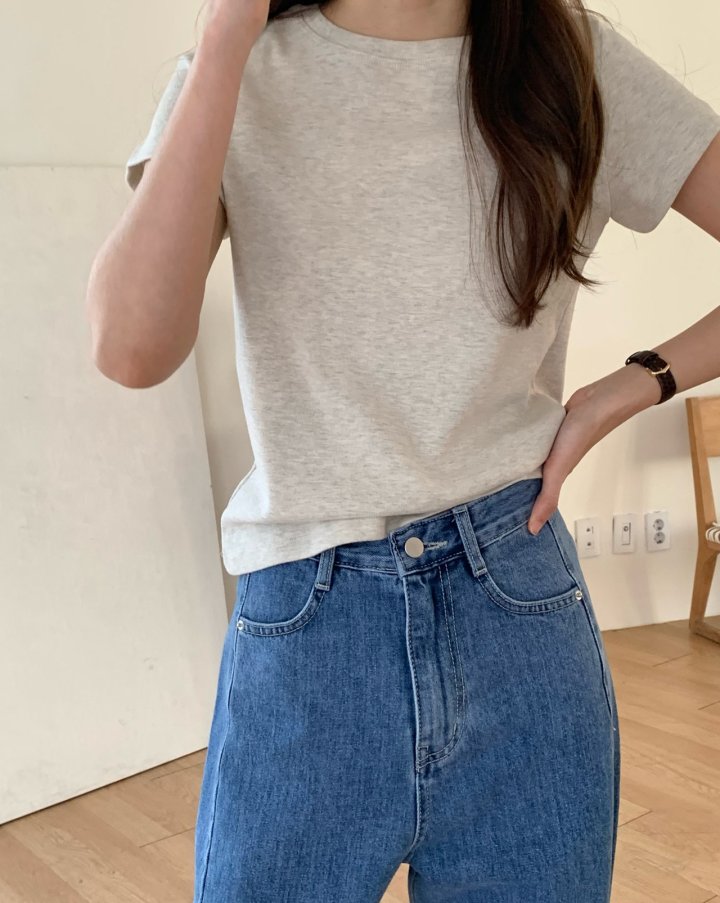 Pomelo - Korean Women Fashion - #womensfashion - Sander Cotton Tee