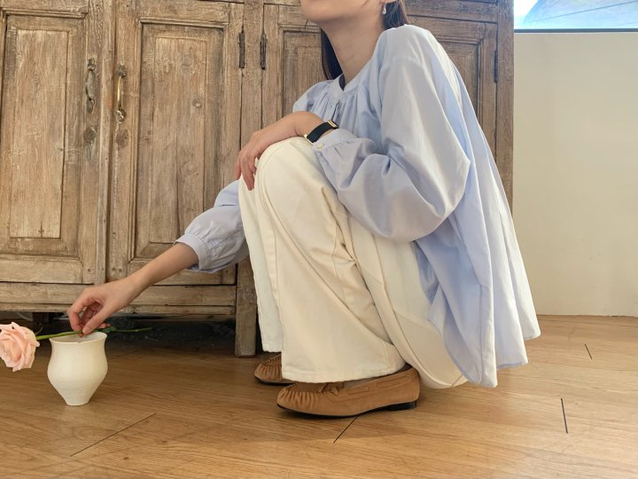 Pomelo - Korean Women Fashion - #womensfashion - Diagonal Slit Denim Pant - 5