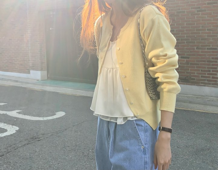 Pomelo - Korean Women Fashion - #womensfashion - Bagle Cardigan - 2