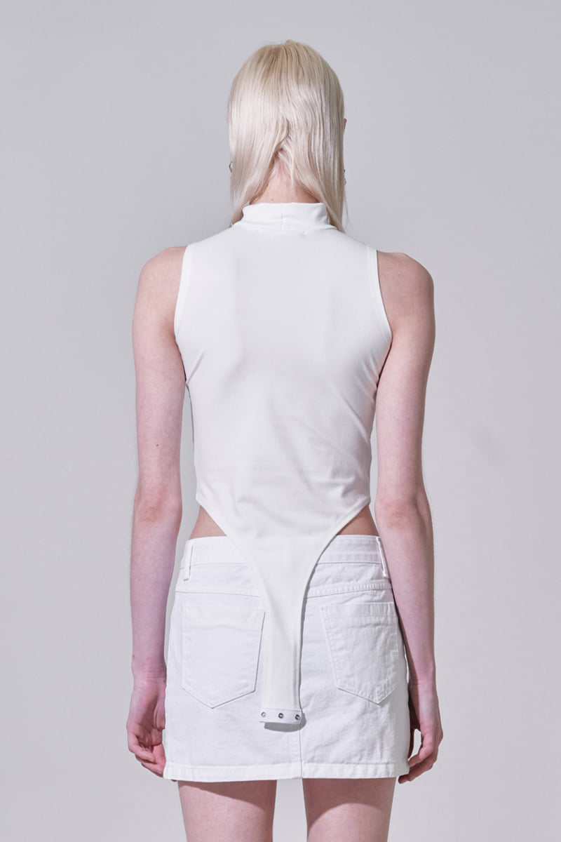 Project Wave - Korean Women Fashion - #momslook - Half Neck Strech Bodysuit - 5