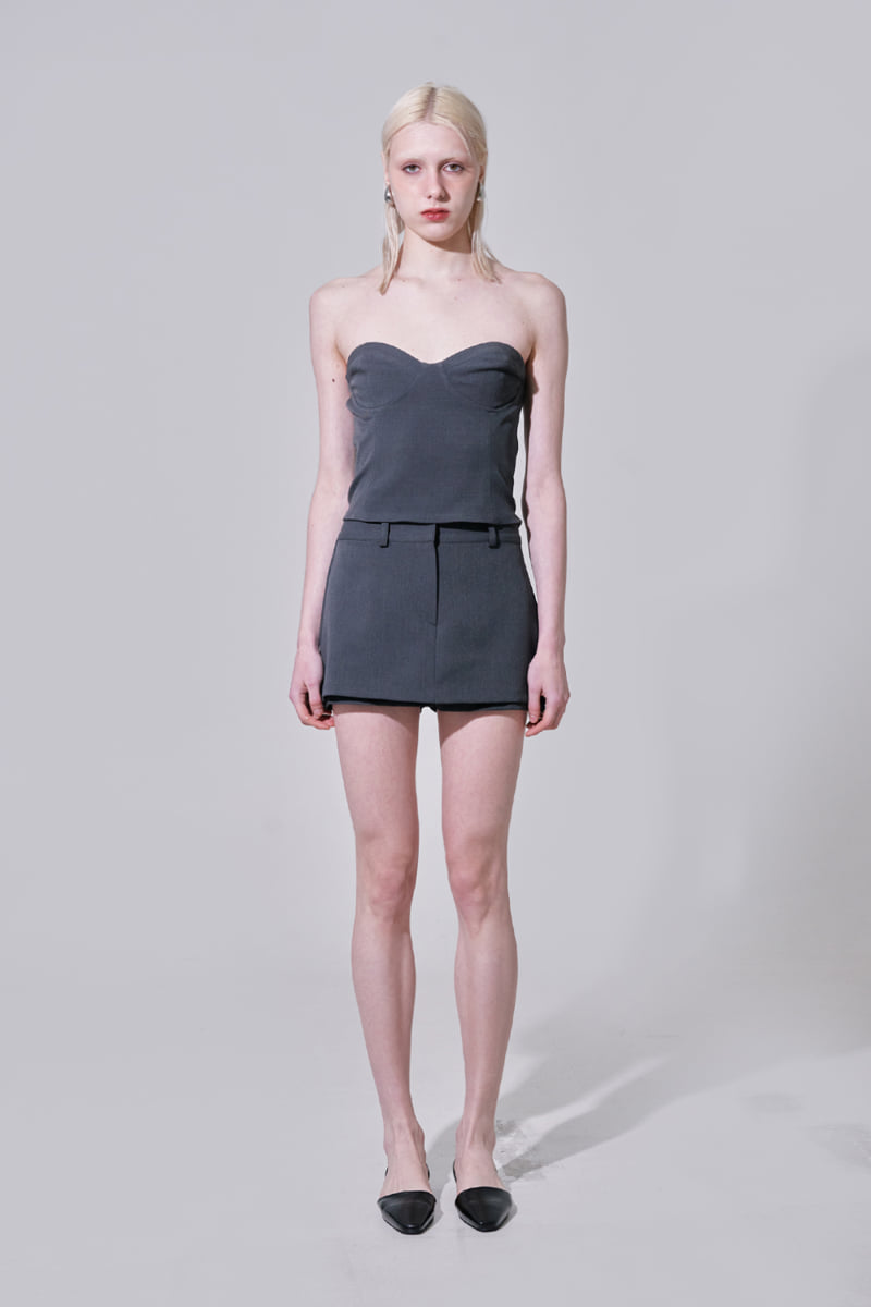 Project Wave - Korean Women Fashion - #womensfashion - Back Smocked Spandex Bustier - 4