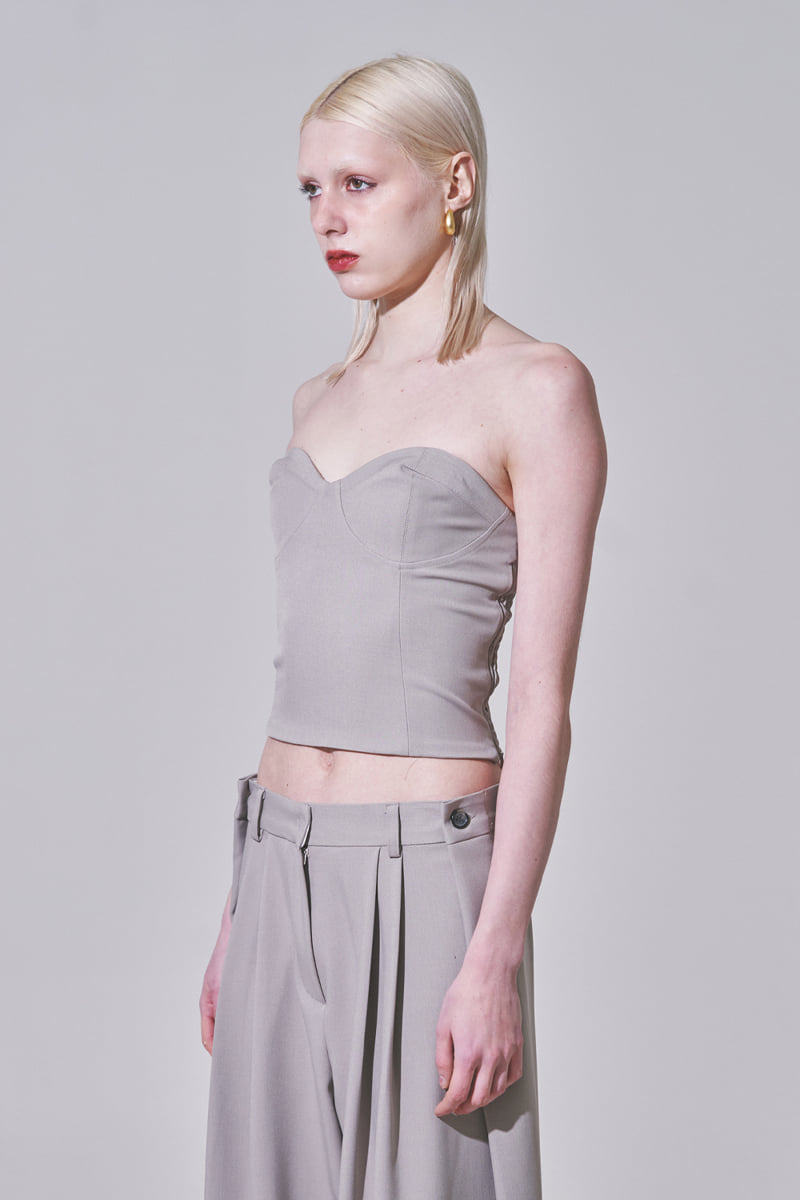 Project Wave - Korean Women Fashion - #momslook - Back Smocked Spandex Bustier - 6