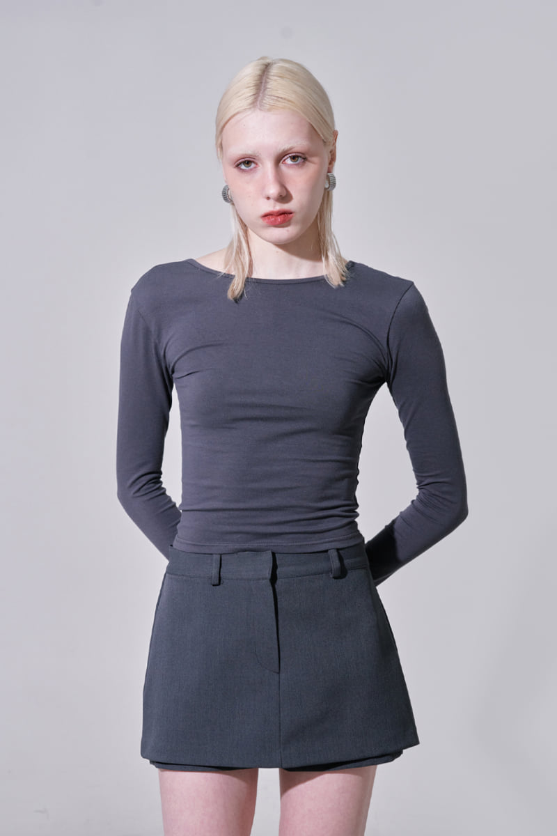 Project Wave - Korean Women Fashion - #momslook - Body Spandex Skirt Pants - 3