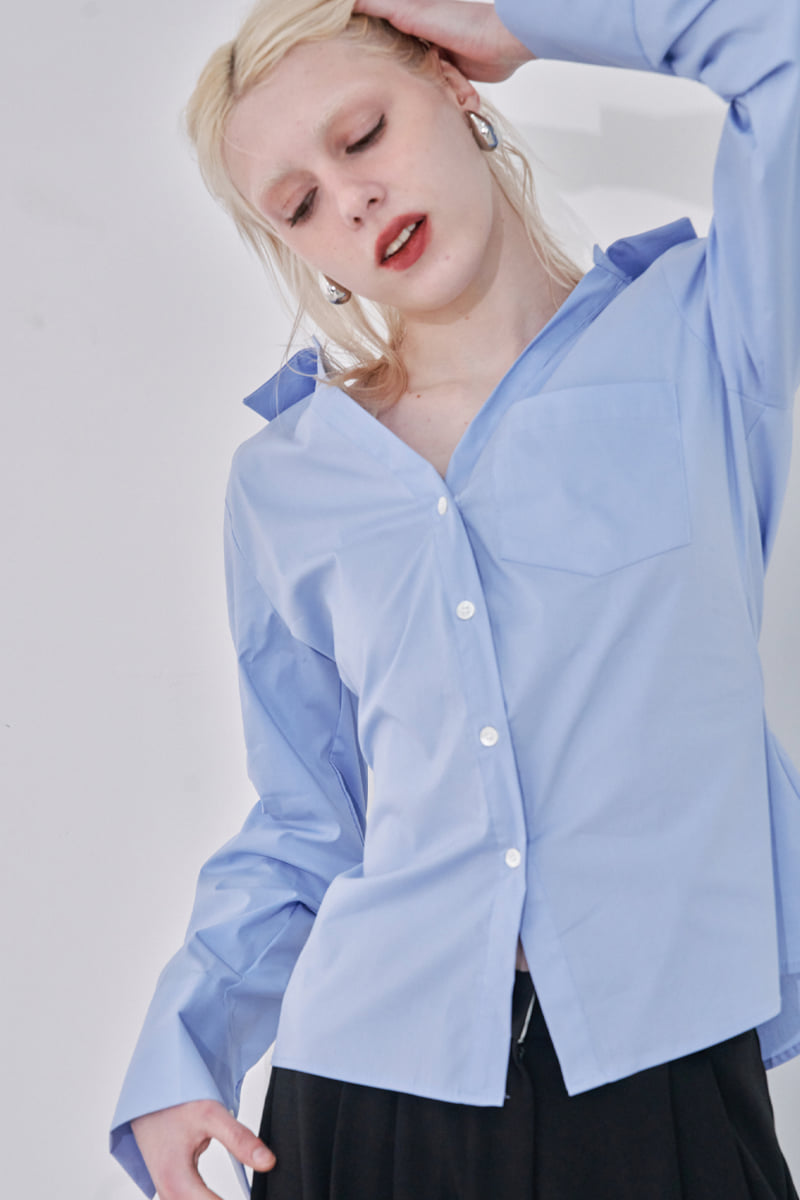 Project Wave - Korean Women Fashion - #pursuepretty - Charlotte Off-shoulder Shirts - 5