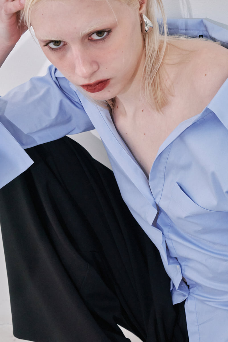 Project Wave - Korean Women Fashion - #romanticstyle - Charlotte Off-shoulder Shirts - 7