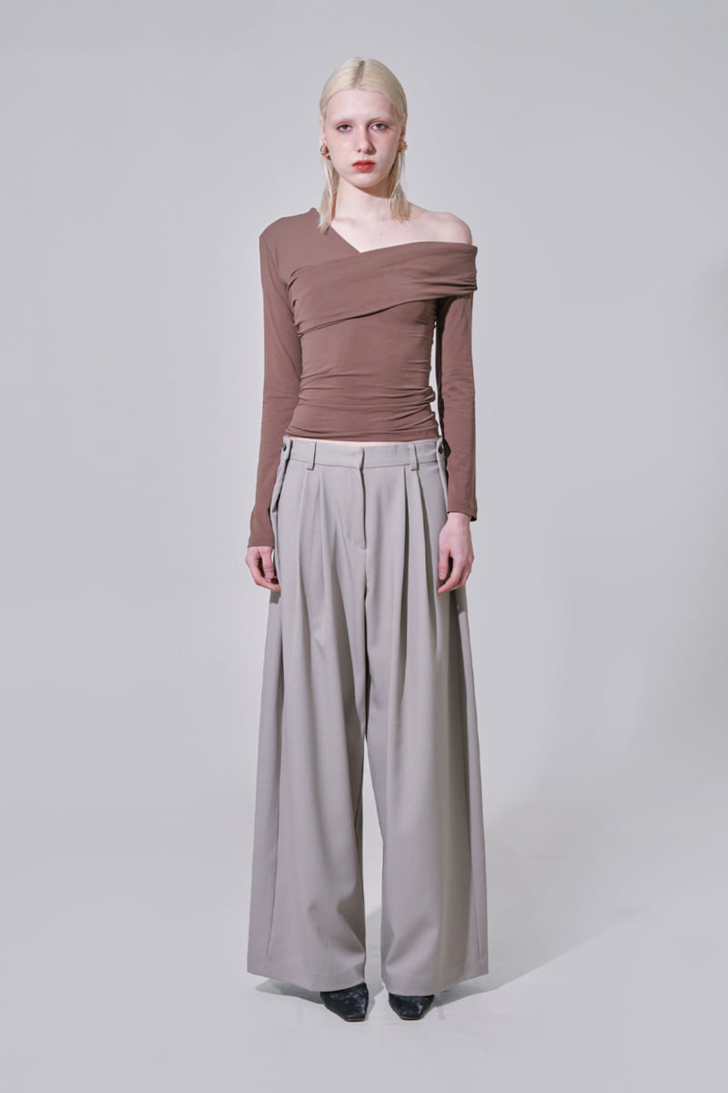 Project Wave - Korean Women Fashion - #shopsmall - Unblanace Drape Top