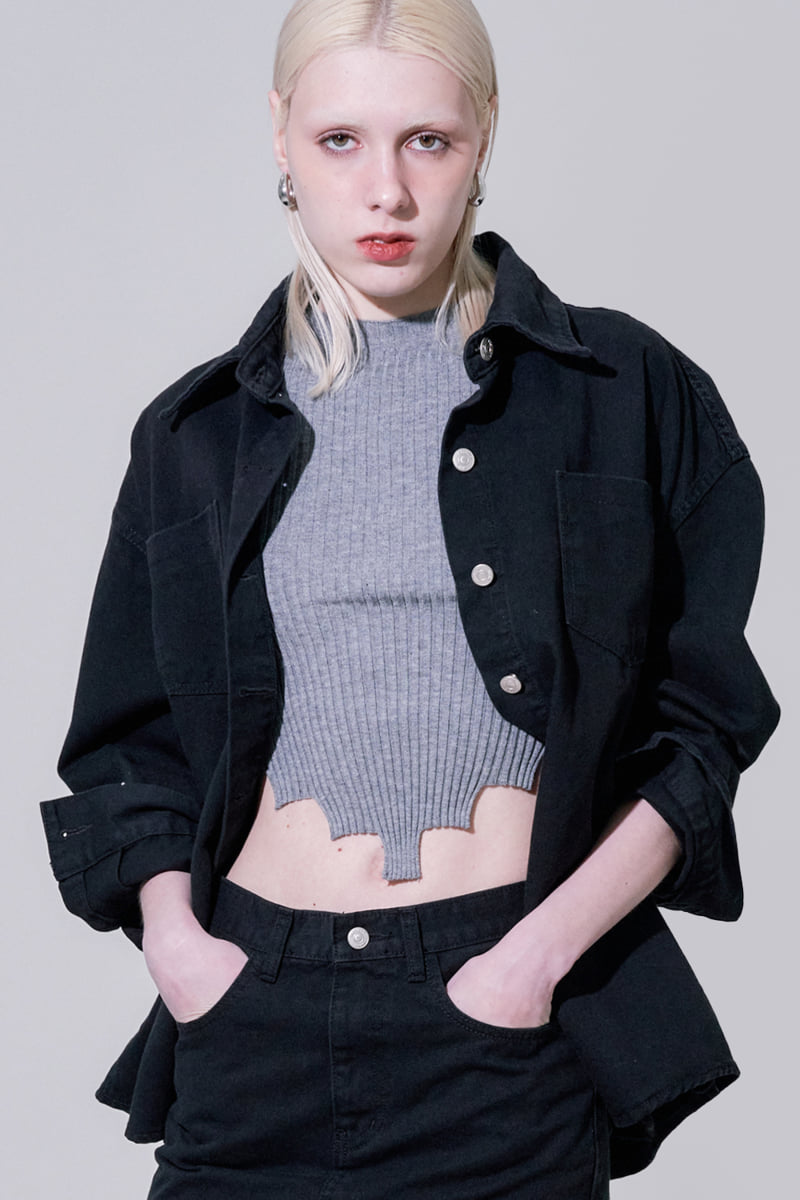 Project Wave - Korean Women Fashion - #shopsmall - Stone Washed Denim Skirt - 4