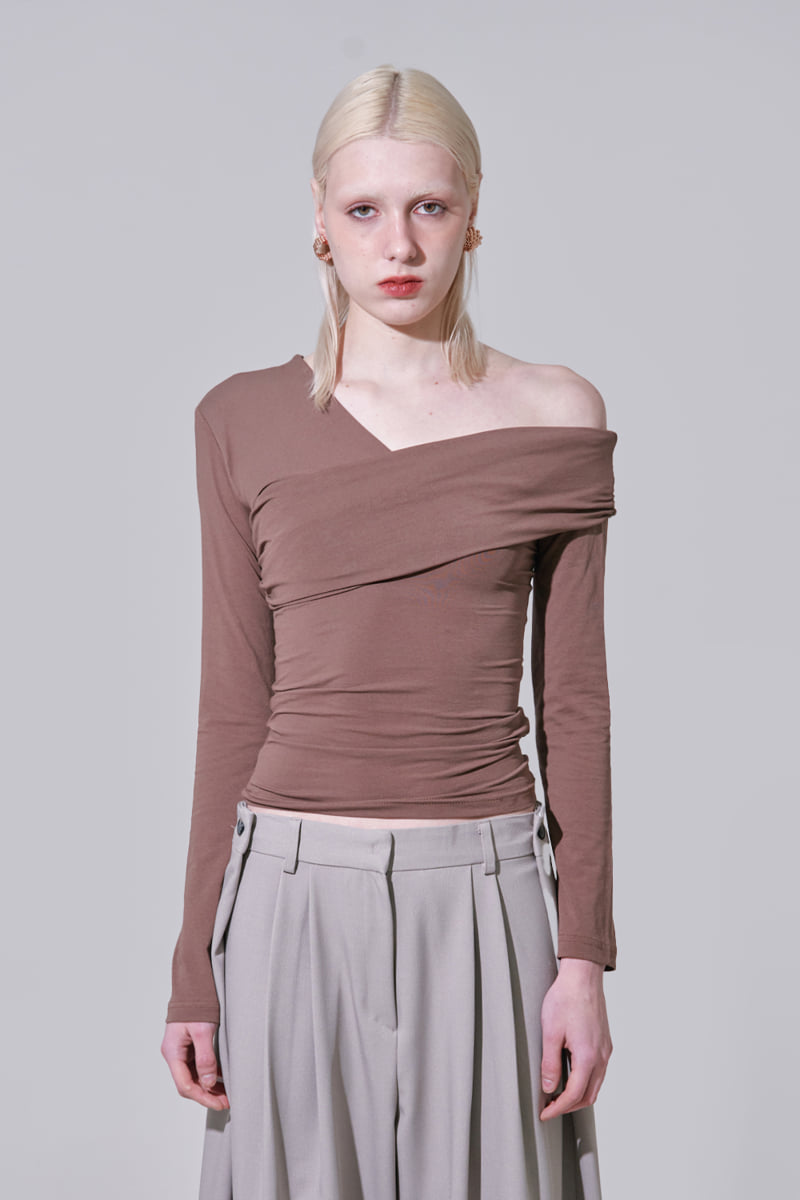 Project Wave - Korean Women Fashion - #thatsdarling - Unblanace Drape Top - 2