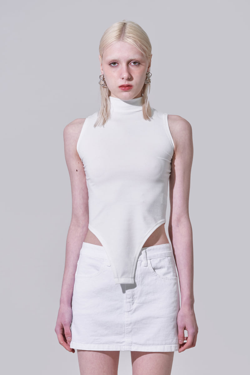 Project Wave - Korean Women Fashion - #thelittlethings - Half Neck Strech Bodysuit - 2