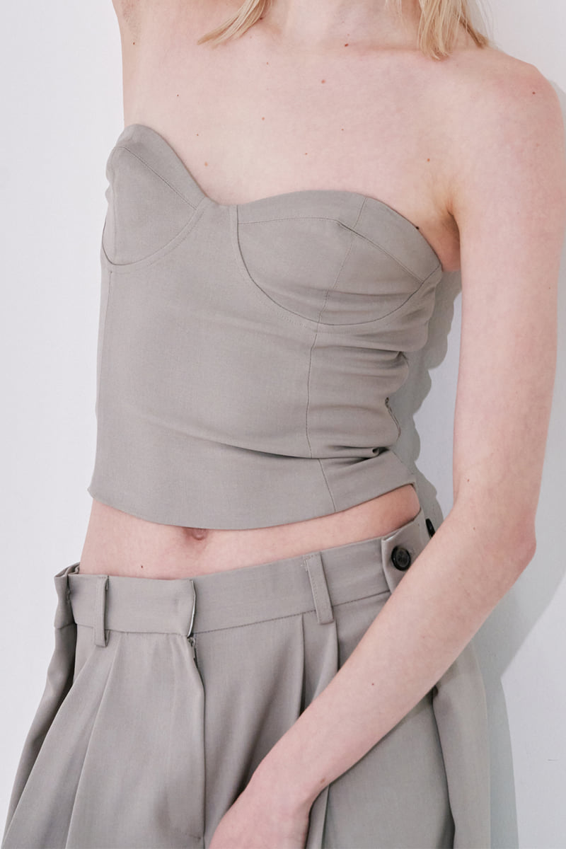 Project Wave - Korean Women Fashion - #womensfashion - Back Smocked Spandex Bustier - 11