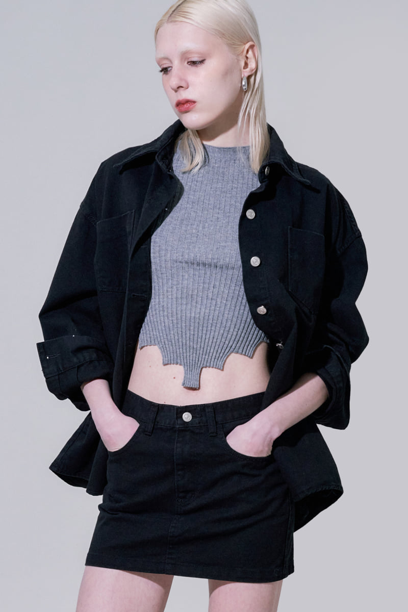 Project Wave - Korean Women Fashion - #womensfashion - Kiki Cutting Sleeveless Knit Top - 5