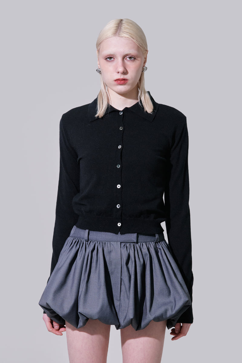 Project Wave - Korean Women Fashion - #womensfashion - Collar Button Cardigan - 2
