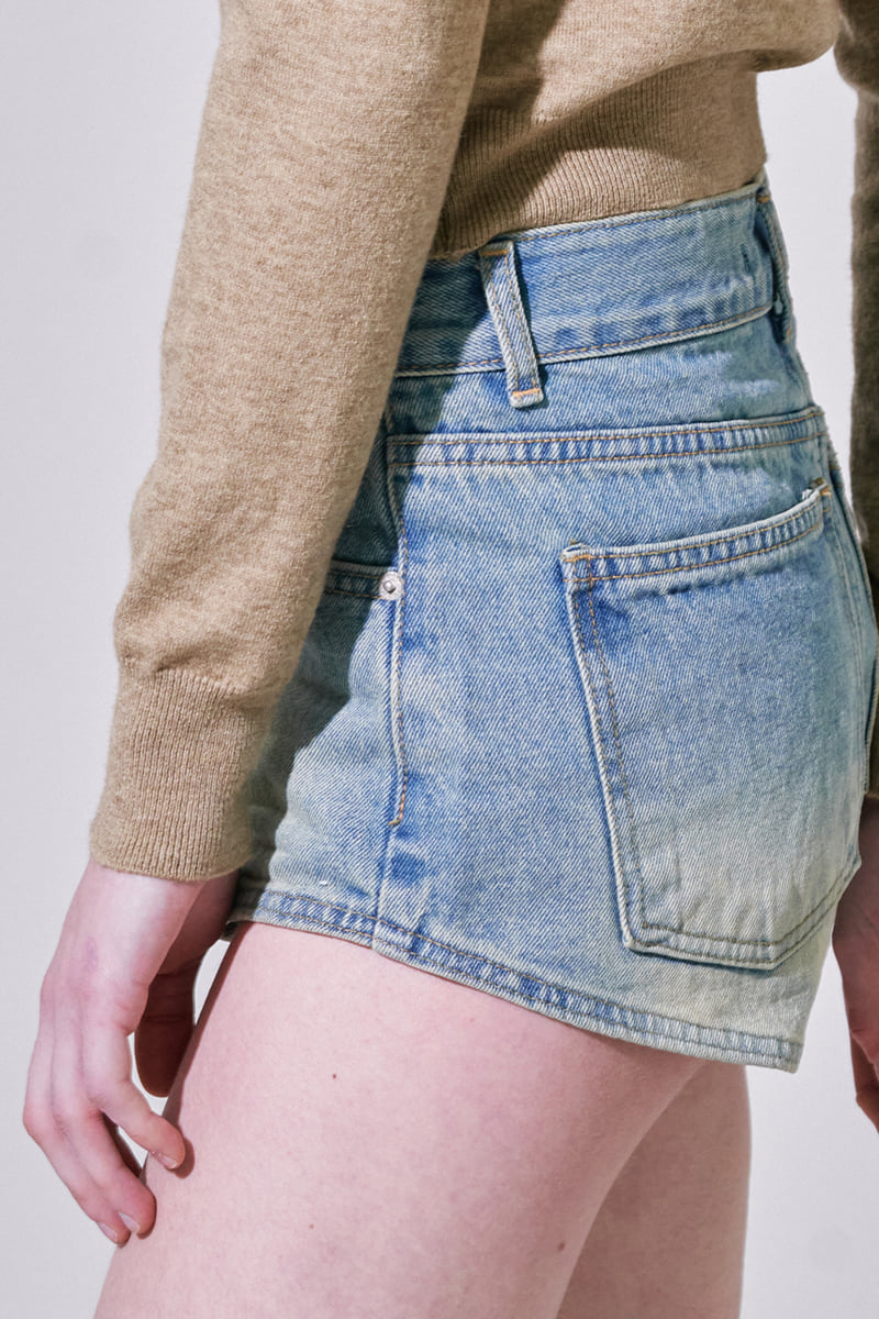 Project Wave - Korean Women Fashion - #womensfashion - High Waist Denim Shorts - 5