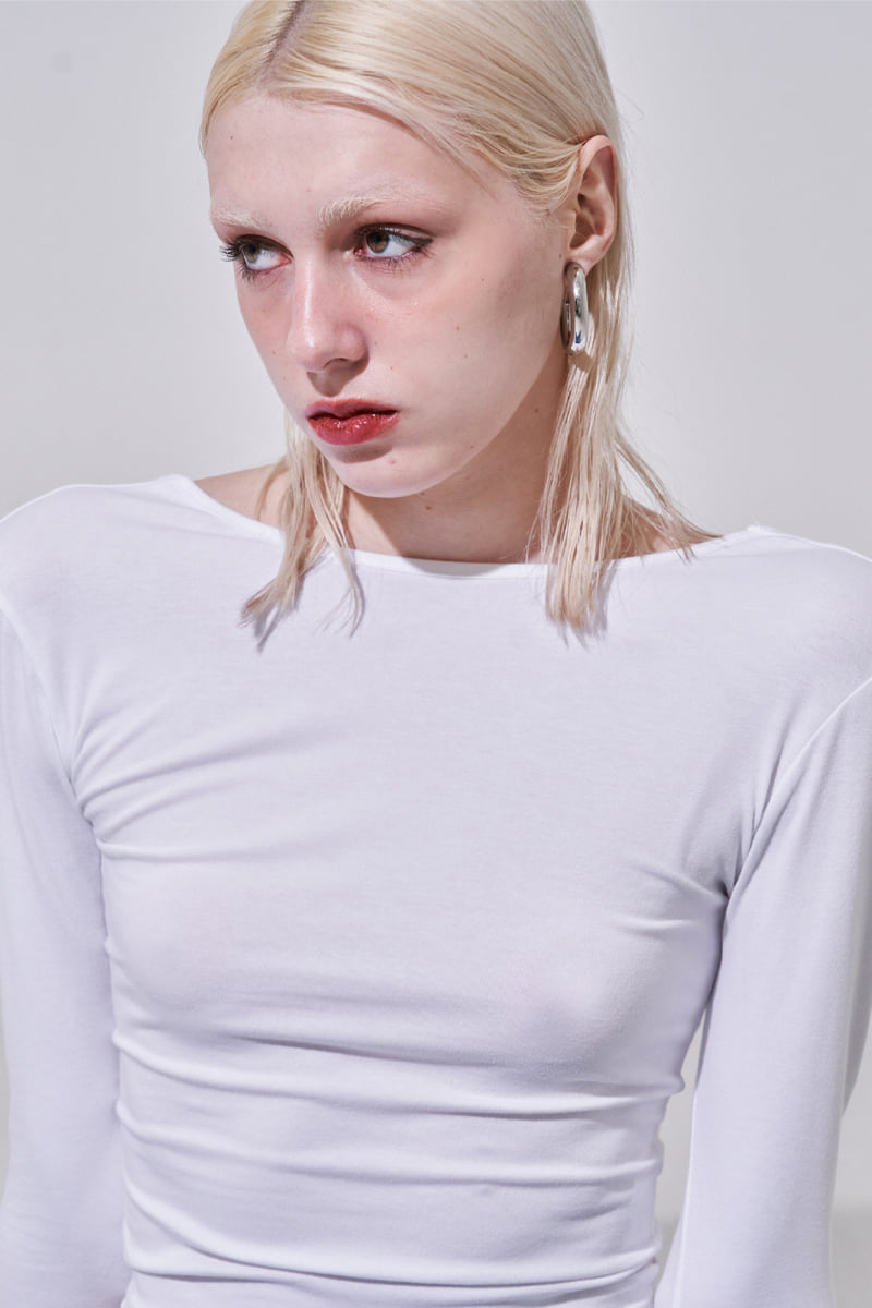 Project Wave - Korean Women Fashion - #momslook - Viva Back Depp Round Tee - 4