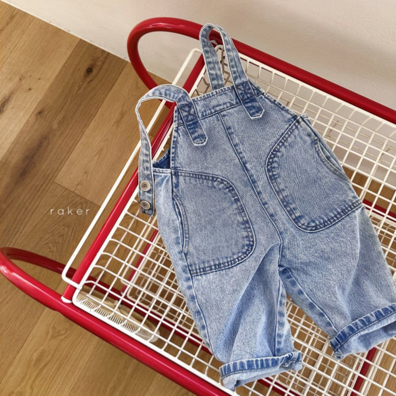 Raker - Korean Children Fashion - #Kfashion4kids - Robin Denim Overalls