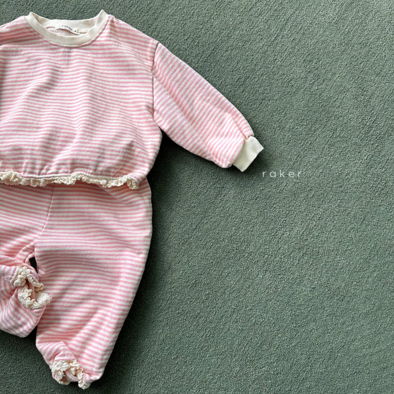 Raker - Korean Children Fashion - #childrensboutique - Charlotte Lace Top Bottom Set - 2
