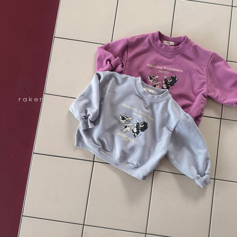Raker - Korean Children Fashion - #designkidswear - Dancing Cat Sweatshirts - 3