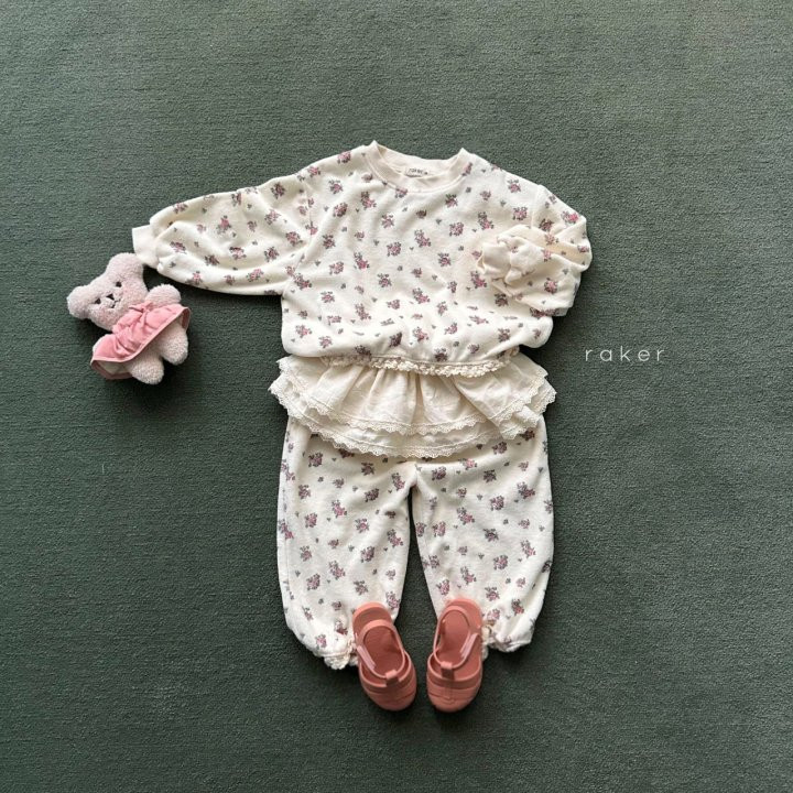 Raker - Korean Children Fashion - #designkidswear - Charlotte Lace Top Bottom Set - 4