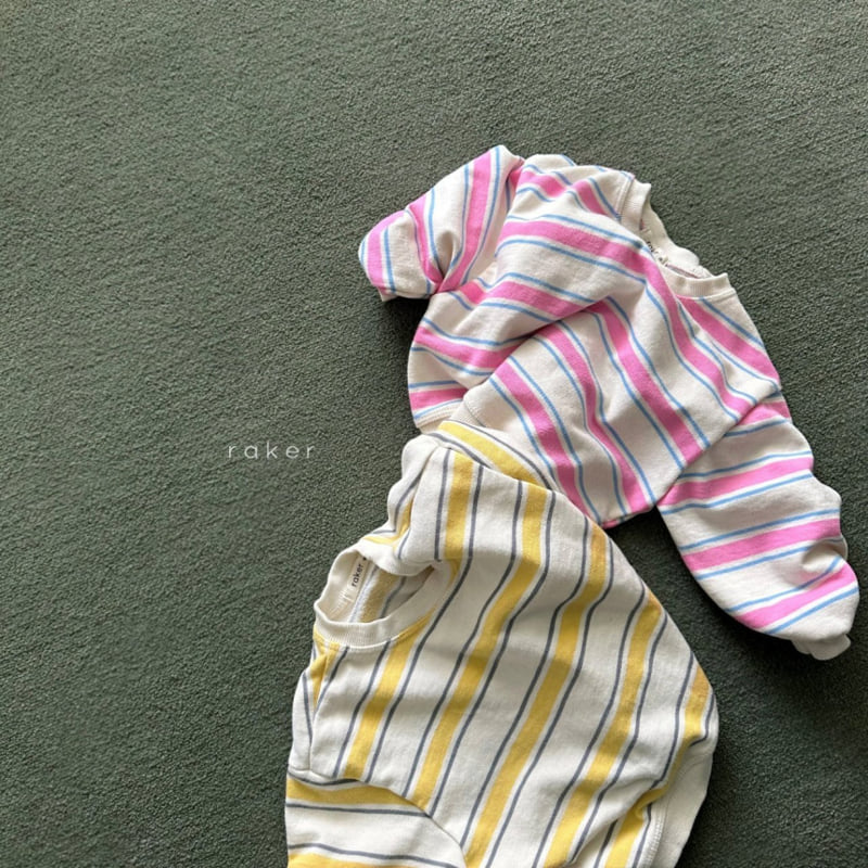 Raker - Korean Children Fashion - #littlefashionista - Three Color Stripe Sweatshirts