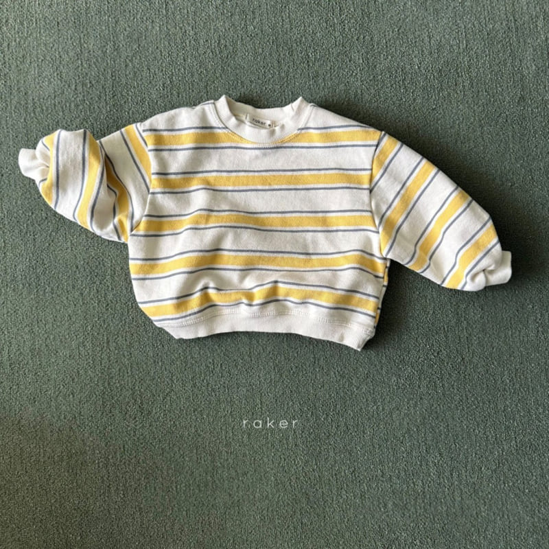 Raker - Korean Children Fashion - #magicofchildhood - Three Color Stripe Sweatshirts - 2