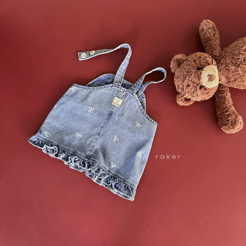 Raker - Korean Children Fashion - #magicofchildhood - Coco Blue Jumper Skirt - 3