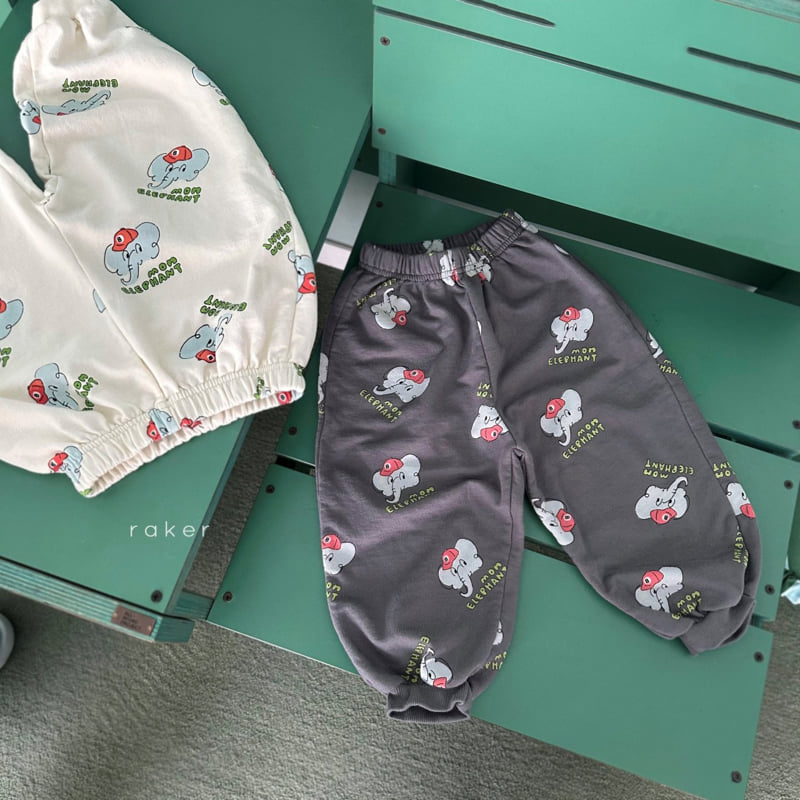 Raker - Korean Children Fashion - #toddlerclothing - Dumbo Top Bottom Set - 3