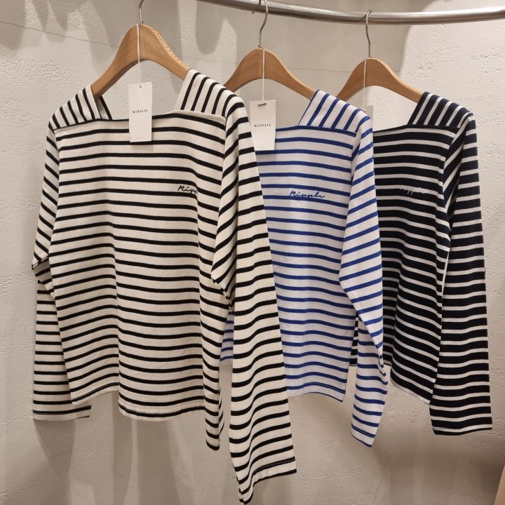 Ripple - Korean Women Fashion - #pursuepretty - Ripple Embroidery Stripe Tee