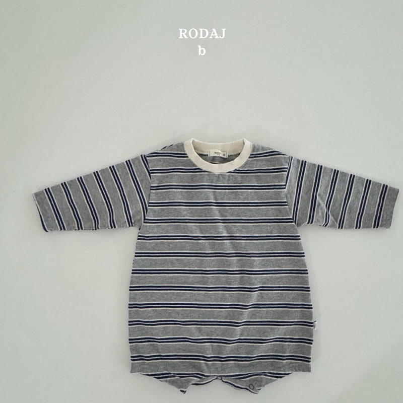 Roda J - Korean Baby Fashion - #onlinebabyboutique - Block Stripe Bodysuit - 2