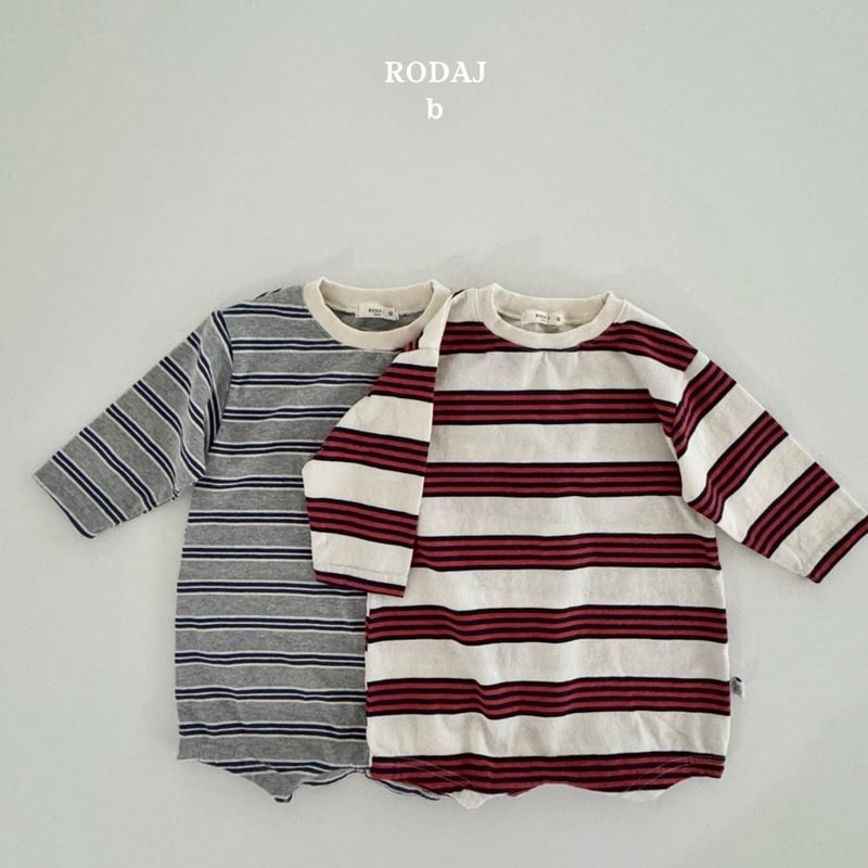 Roda J - Korean Baby Fashion - #onlinebabyshop - Block Stripe Bodysuit - 3