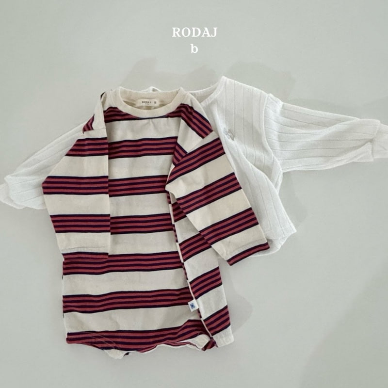 Roda J - Korean Baby Fashion - #onlinebabyshop - Block Stripe Bodysuit - 4