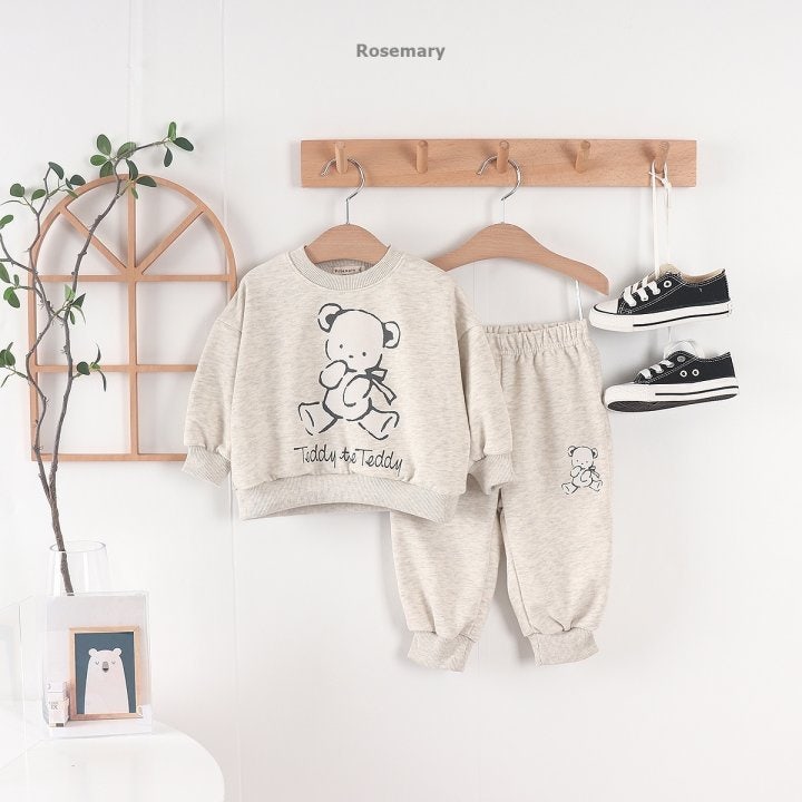 Rosemary - Korean Baby Fashion - #babyboutique - Bear Top Bottom Set - 10