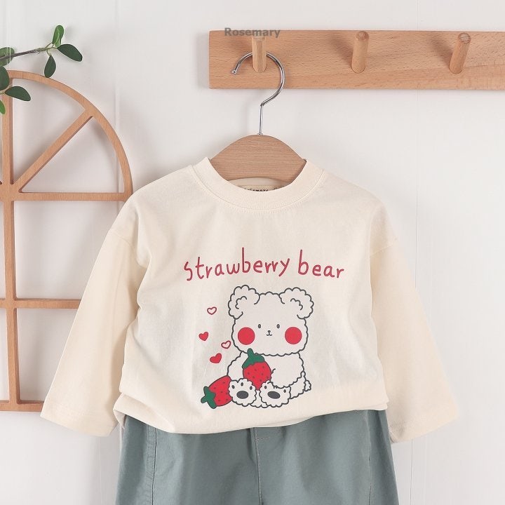 Rosemary - Korean Baby Fashion - #babyfashion - Strawberry Tee - 4