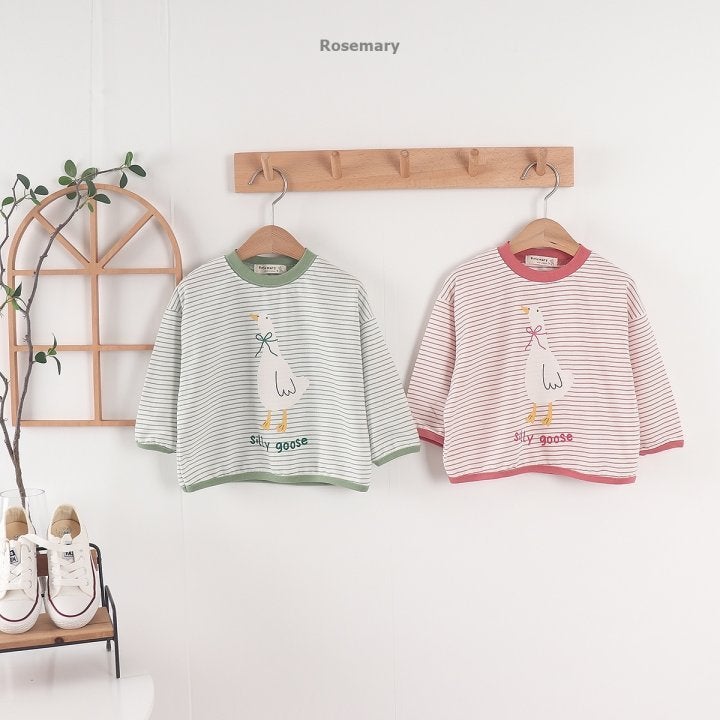 Rosemary - Korean Baby Fashion - #babyfever - Stripe Duck Tee