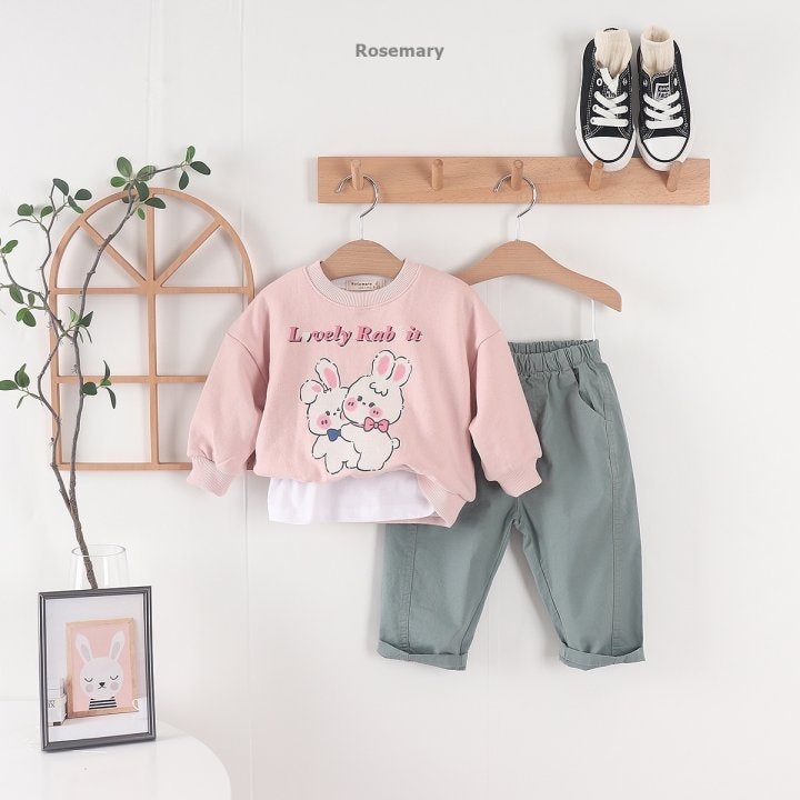Rosemary - Korean Baby Fashion - #babygirlfashion - Lively Rabbit Tee - 3