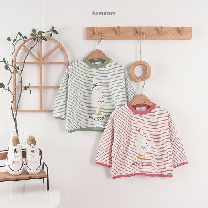Rosemary - Korean Baby Fashion - #babygirlfashion - Stripe Duck Tee - 2