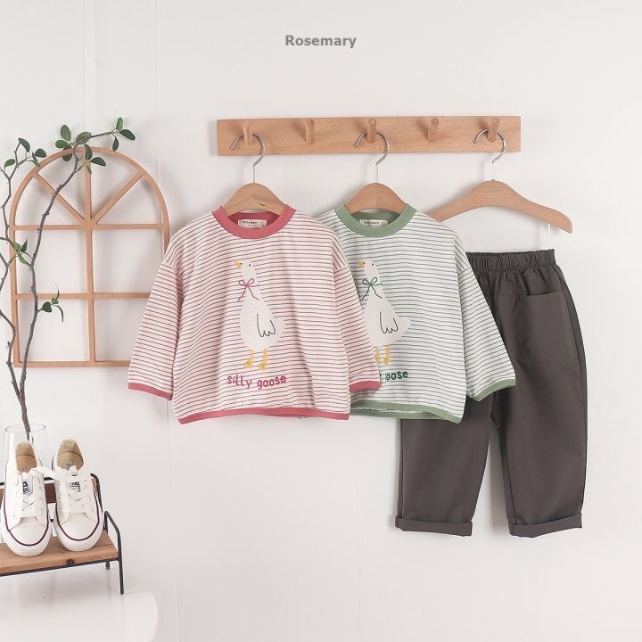 Rosemary - Korean Baby Fashion - #babylifestyle - Stripe Duck Tee - 4