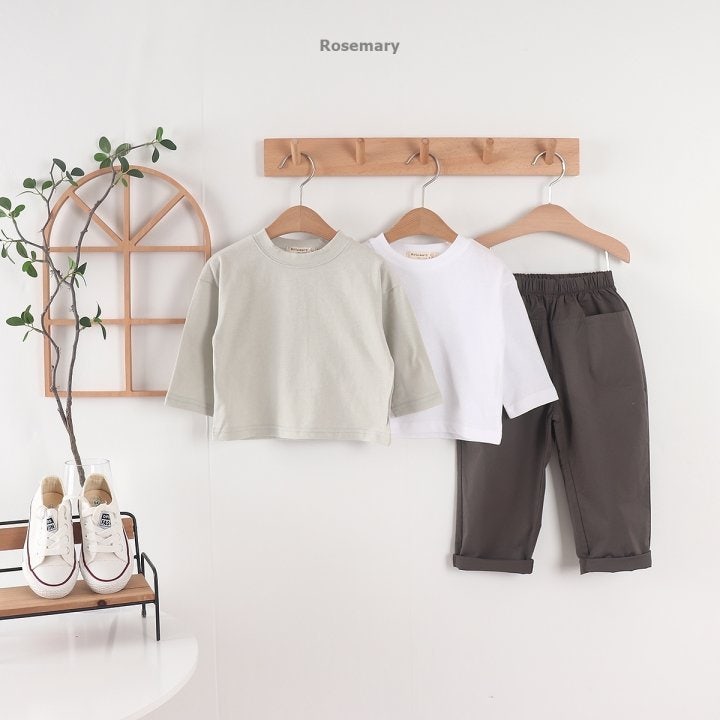Rosemary - Korean Baby Fashion - #babyootd - Solo Plain Tee - 7